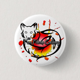 Macaron Rond 2,50 Cm Le Fox imprime le bouton de galerie