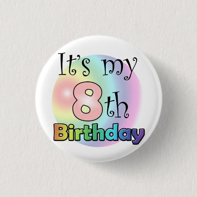 Macaron Rond 2,50 Cm Le My Birthday de Roze It (Devant)