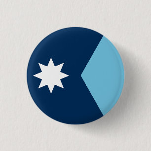 Macaron Rond 2,50 Cm Le nouveau drapeau de l'État du Minnesota (refonte