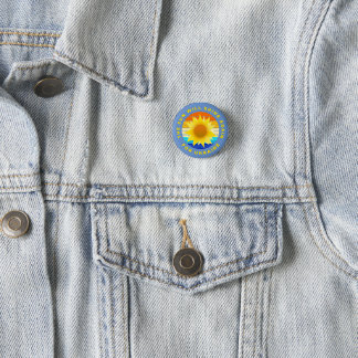 Macaron Rond 2,50 Cm Le Soleil resplendira pour le tournesol ukrainien