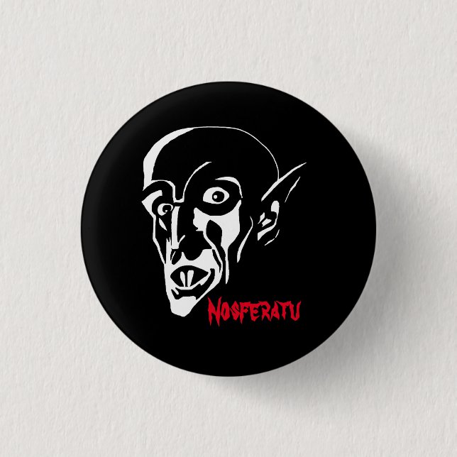 Macaron Rond 2,50 Cm Le Vampire Nosferatu (Devant)