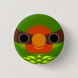Macaron Rond 2,50 Cm Le visage d'un lorikeet de Mindanao