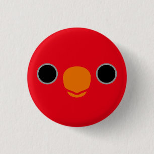 Macaron Rond 2,50 Cm Le visage d'une gloire rouge