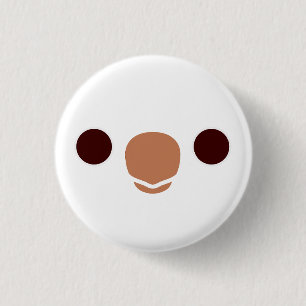 Macaron Rond 2,50 Cm Le visage d'une perruque de moine albinos