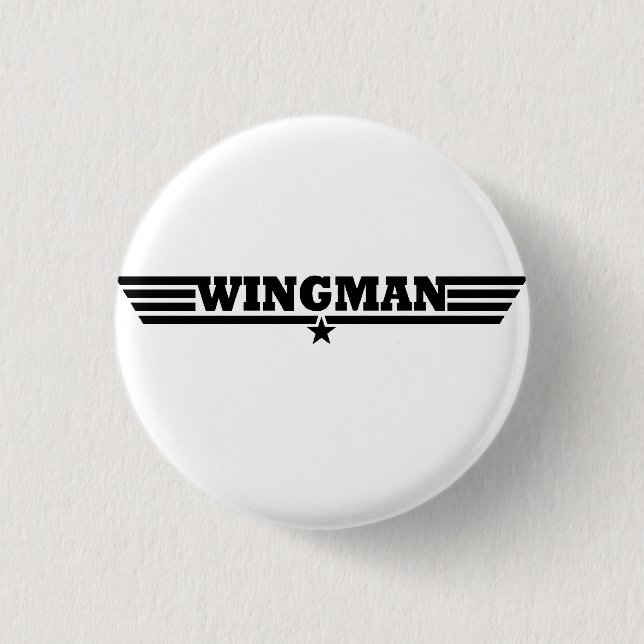 Macaron Rond 2,50 Cm Le Wingman s'envole le logo (Devant)