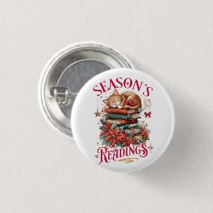 Macaron Rond 2,50 Cm Lectures de saison Kitten Cozy 