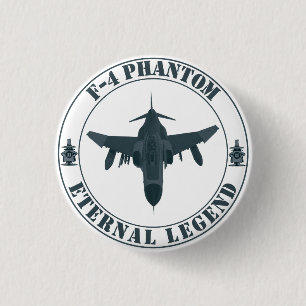 Macaron Rond 2,50 Cm Légendaire avion de chasse fantôme F-4