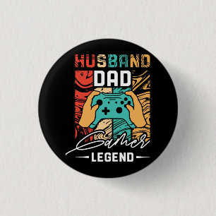 Macaron Rond 2,50 Cm Légende du jeu vidéo mari papa