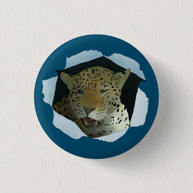 Macaron Rond 2,50 Cm Leopard (Devant)