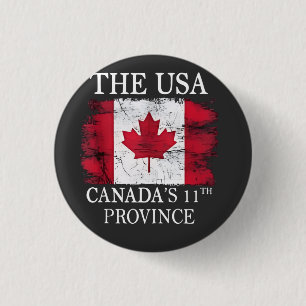 Macaron Rond 2,50 Cm Les États-Unis, la 11e province du Canada Canada A