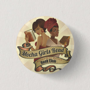 Macaron Rond 2,50 Cm Les filles de moka ont lu le bouton de logo