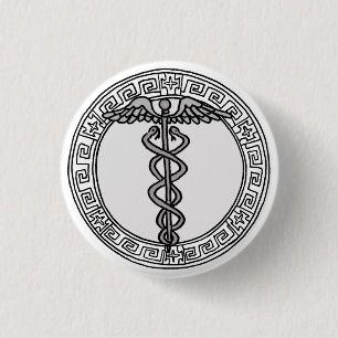 Macaron Rond 2,50 Cm Les Olympiens ! Symbole Hermes / Mercure