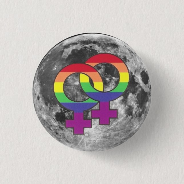 Macaron Rond 2,50 Cm Lesbian Moon Pin (Devant)