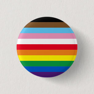 Macaron Rond 2,50 Cm Lgbtq arc-en-ciel 11 bandes inclus drapeau gay pri
