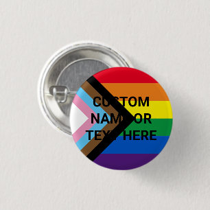 Macaron Rond 2,50 Cm Lgbtq arc-en-ciel Inclusion divers drapeau de la f