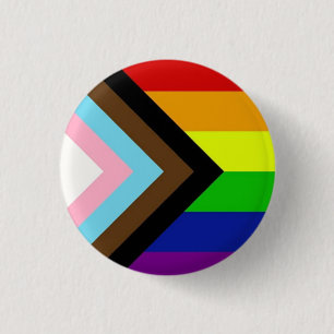 Macaron Rond 2,50 Cm LGBTQ drapeau arc-en-ciel