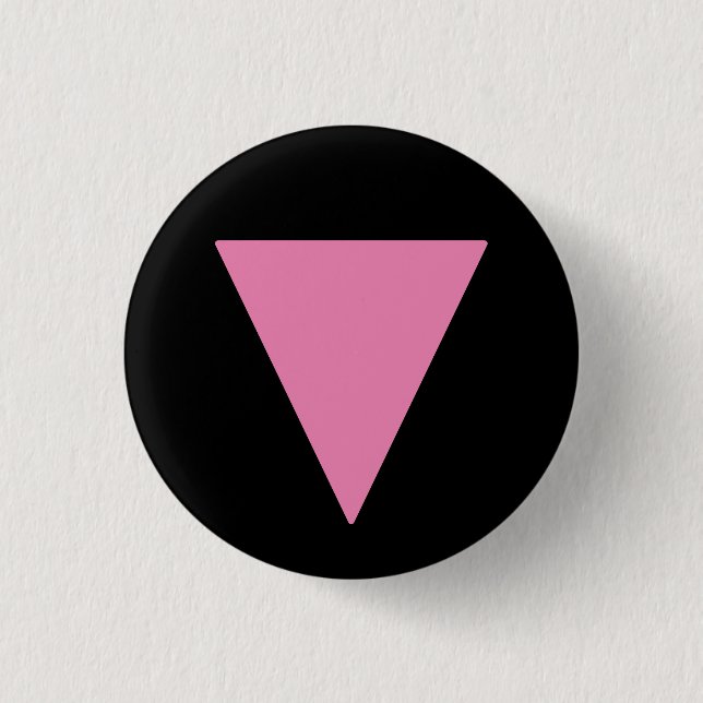 Macaron Rond 2,50 Cm LGBTQ+ Triangle rose (Devant)