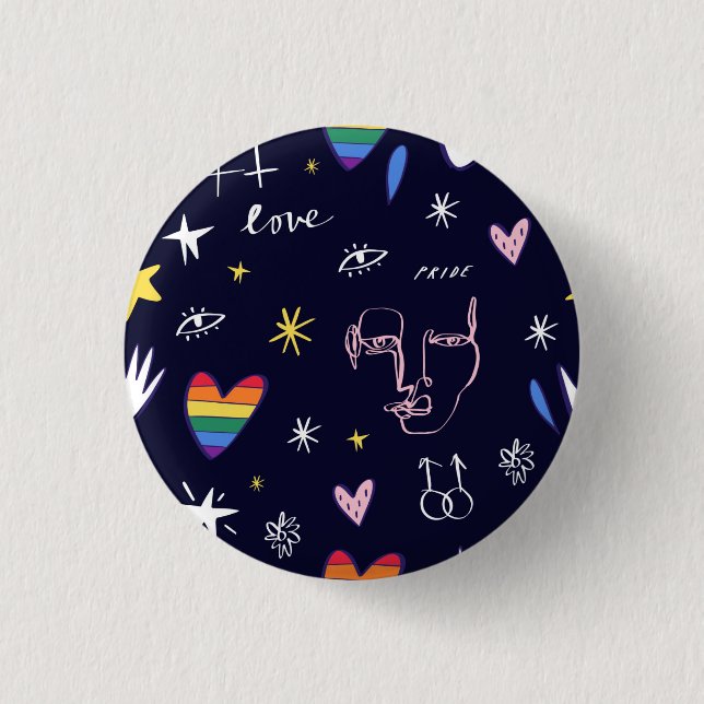 MACARON ROND 2,50 CM LGBTQI FIDE TRANS GAY LESBIAN (Devant)