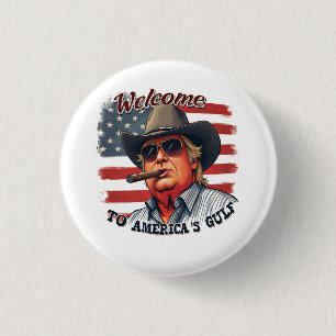 Macaron Rond 2,50 Cm Liberté pour Trump américain du Golfe