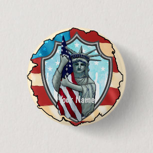 Macaron Rond 2,50 Cm Liberté USA