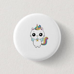 Macaron Rond 2,50 Cm Licorne, licorne arc-en-ciel, mignon