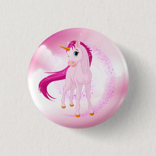 Macaron Rond 2,50 Cm licorne rose