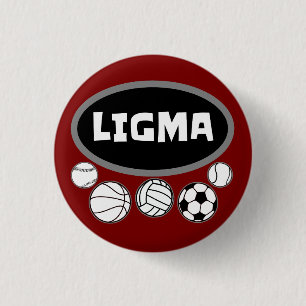 Macaron Rond 2,50 Cm Ligma Balls Drôle Mème et Humour de jeu Sarcastiqu