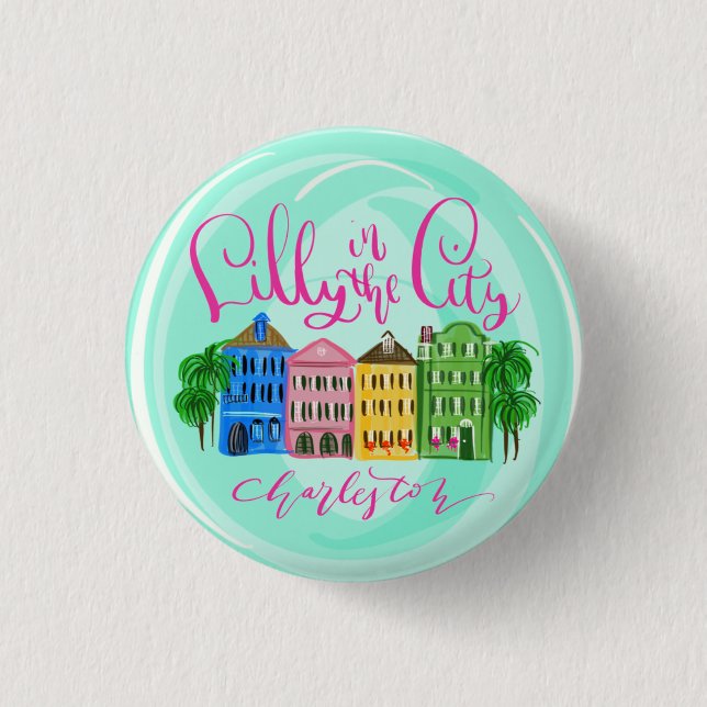 Macaron Rond 2,50 Cm Lilly in the City - Charleston (Devant)