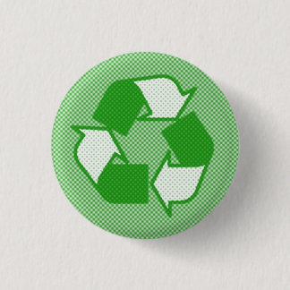 Macaron Rond 2,50 Cm l'image tramée verte triple réutilisent le logo