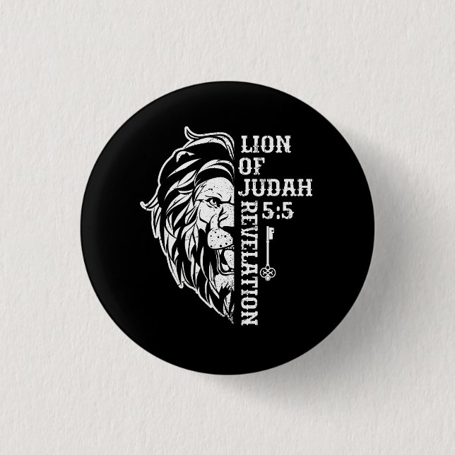 Macaron Rond 2,50 Cm Lion de Juda 5 5 Christian Graphisme Design Christ (Devant)