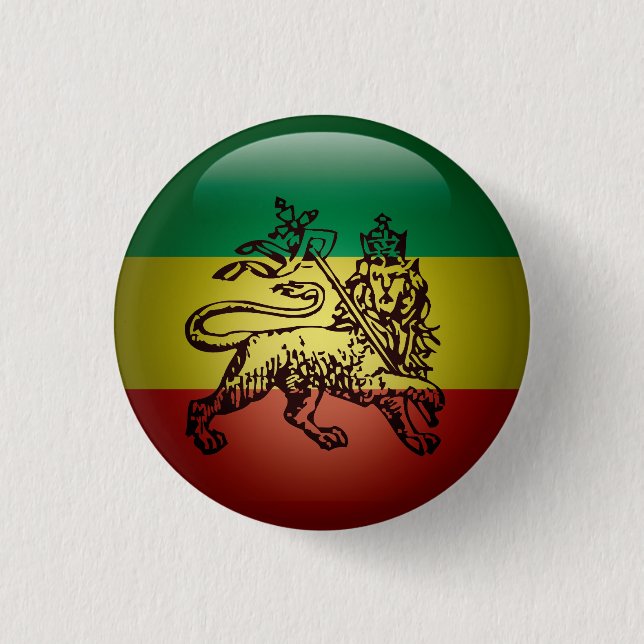 Macaron Rond 2,50 Cm Lion de Juda Ethiopie Pin (Devant)