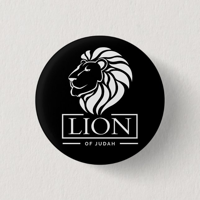 Macaron Rond 2,50 Cm Lion de Juda - Haile Selassie - Bouton Rastafari (Devant)