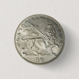 Macaron Rond 2,50 Cm Lion of Judah Empire Ethiopia Rasta Reggae Roots