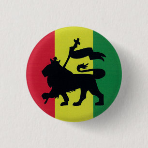 Macaron Rond 2,50 Cm Lion of Judah Empire Ethiopia Rasta Reggae Roots B