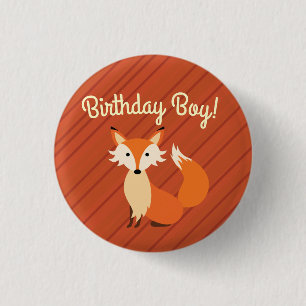 Macaron Rond 2,50 Cm Little Fox Cute Coloré 1er Anniversaire Thème de f