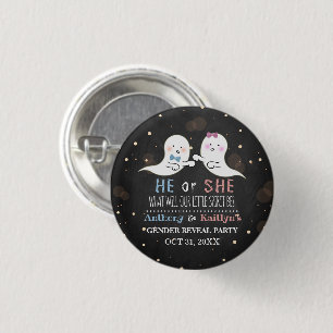 Macaron Rond 2,50 Cm Little Spirit Halloween Fantômes Genre Reveval Par