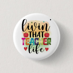 Macaron Rond 2,50 Cm Living That Teacher Life - Gift For Teachers