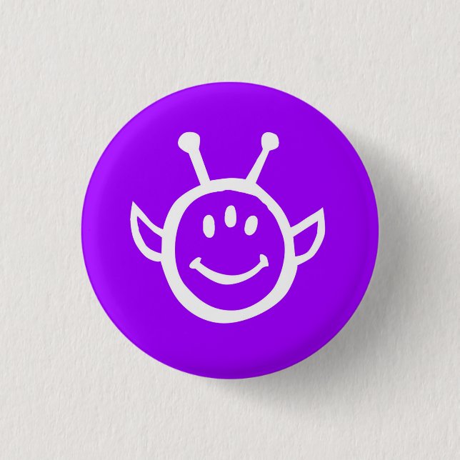 Macaron Rond 2,50 Cm Livre Théorie Bleu logo violet bouton (Devant)