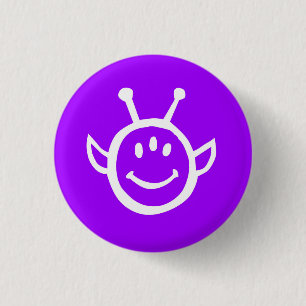 Macaron Rond 2,50 Cm Livre Théorie Bleu logo violet bouton