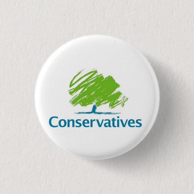 Macaron Rond 2,50 Cm Logo de conservateurs (Devant)