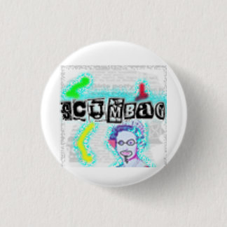 Macaron Rond 2,50 Cm Logo de la fête Scumbag