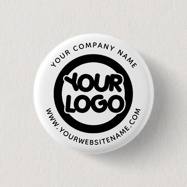 Macaron Rond 2,50 Cm Logo de l'entreprise personnalisée (Devant)