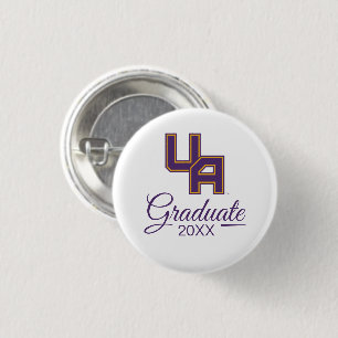 Macaron Rond 2,50 Cm Logo de l'Université d'Albany Initials