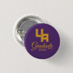 Macaron Rond 2,50 Cm Logo de l'Université d'Albany Initials
