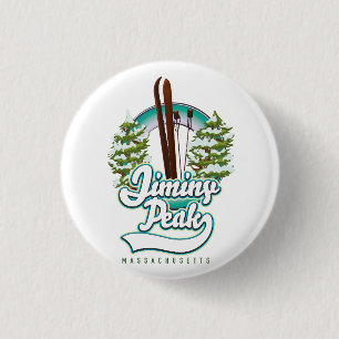 Macaron Rond 2,50 Cm logo de ski de jiminy peak massachusetts