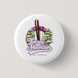 Macaron Rond 2,50 Cm Logo de ski de la montagne Tenney