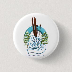 Macaron Rond 2,50 Cm Logo de ski Otis Ridge Massachusetts