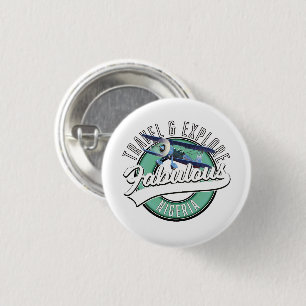 Macaron Rond 2,50 Cm Logo de voyage pour explorer l'Égypte fabuleuse. B