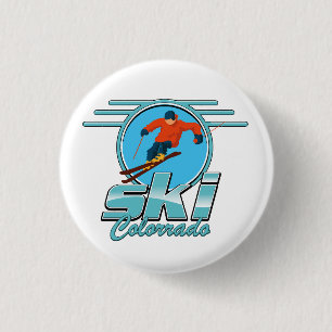 Macaron Rond 2,50 Cm logo du ski Colorado