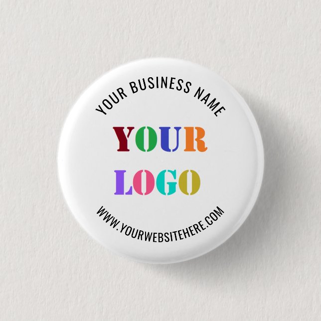 Macaron Rond 2,50 Cm Logo Personnalisé Promotionnel Business Personnali (Devant)